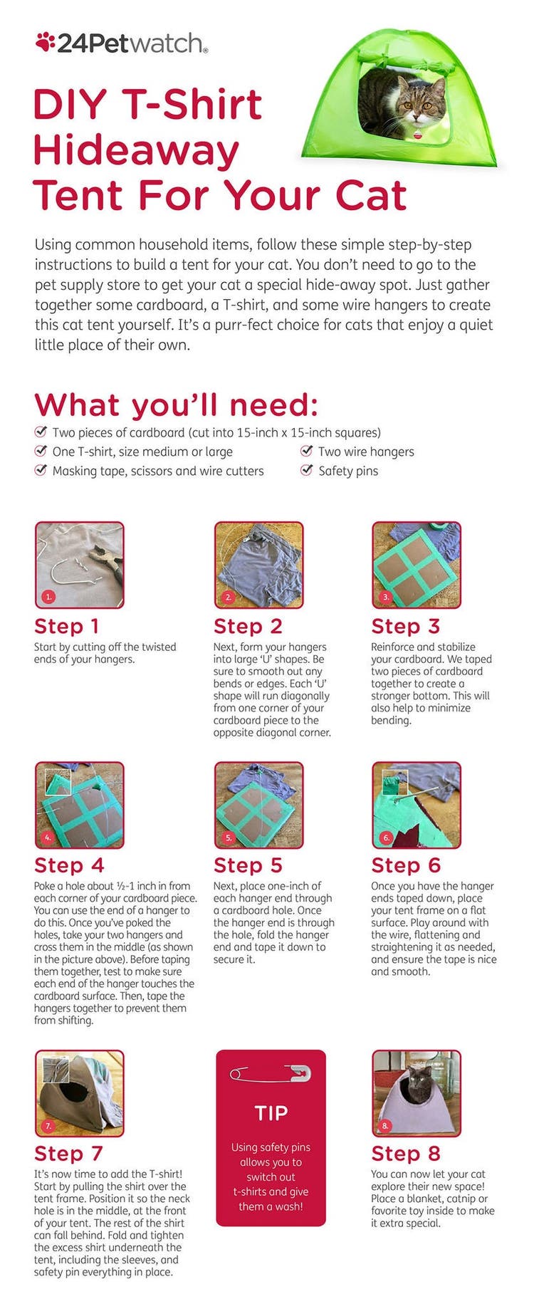 DIY Cat Tent Infographic