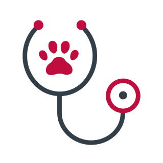 black and white icon of a veterinarian 
